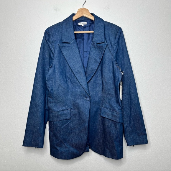 NWT Good American Denim Blazer True Blue Size Large - Picture 3 of 8